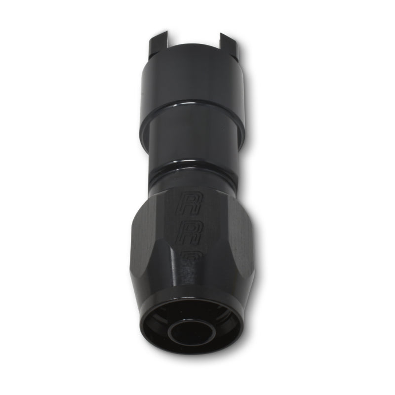 Russell 611203 Performance 3/8in SAE Quick Disc Female to -6 Hose Black Straight Hose End