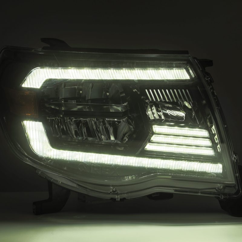 AlphaRex 880734 fits Toyota 05-11 Tacoma LUXX Crystal Headlights Plank Style Ch