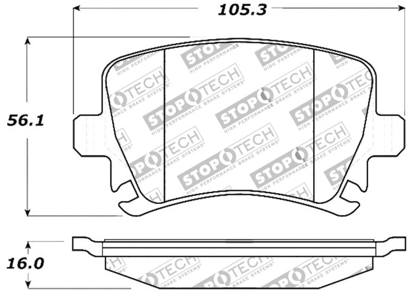 Stoptech 309.1108 Performance 06-09 fits Audi A3 / 05-09 Audi A4/A6 / 08-09 Audi TT / 06-09 VW GTI / 06-09 Jetta
