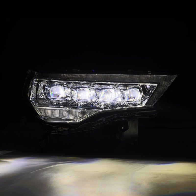 AlphaRex 880809 fits Toyota 14-22 4Runner NOVA LED Proj Headlights Chrome w/ Ac