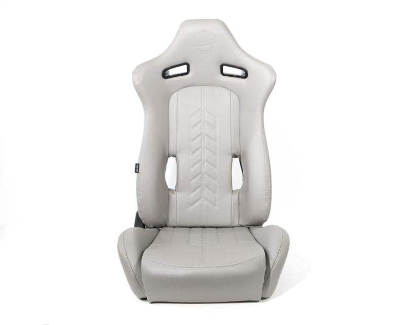 NRG RSC-810GY RSC-810GY L/R Reclinable Sport Seats The Arrow Grey Vinyl w/