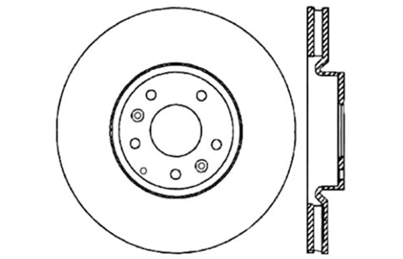 Stoptech 128.45071L Drilled Sport Brake Rotor