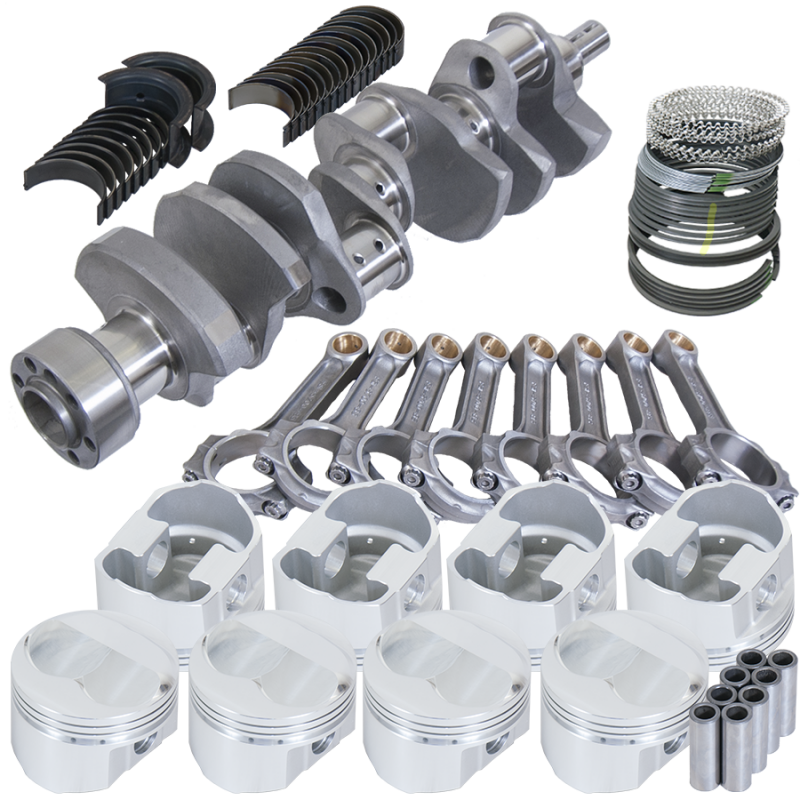 Eagle 62109040 fits Chevy LT1 350 1Pc 3.750in Crank 5.700in I-Beam Rods 7cc Dome 4.040in Pistons Rotating Assembly