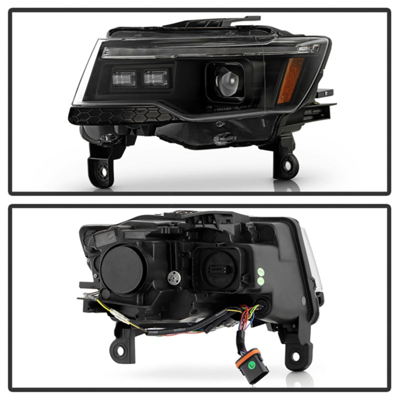 Spyder 14-21 Jeep Grand Cherokee High-Power LED Headlights - Black (PRO-YD-JGC14HIDAP-SBGR-BK)