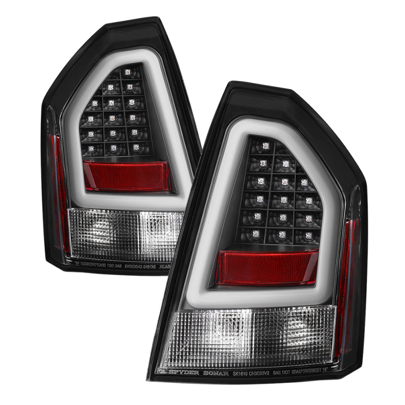 Spyder 5083326 fits Chrysler 05-07 300 V2 Light Bar LED Tail Lights - Black ALT