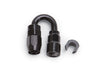 Russell 611233 Performance 3/8in SAE Quick Disc Female to -6 Hose Black 180 Degree Hose End