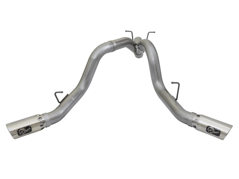 AFE 49-44086-P Bore-HD 4in 409-SS DPF-Back Exhaust w/Dual Polished Tips 2017 fi