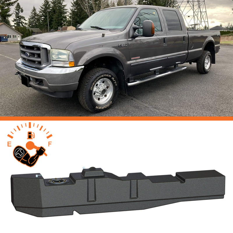 fits Titan Fuel Tanks 7020399 99-07 Ford F-250/F-350 PowerStroke Crew Cab Long Bed 67 Gallon XXL Mid-Ship Tank