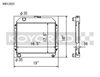 Koyo VH012825 71-74 fits Toyota Corolla 1.6L TE27/TE28/TS21 Manual Radiator