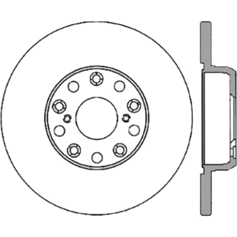 Stoptech 126.44090CSR Power Slot 01-05 Lexus IS300 Rear Right Slotted Cryo Rotor