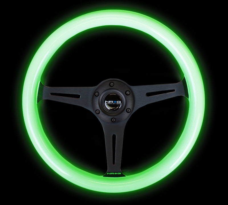 NRG ST-015BK-GL ST-015BK-GL Classic Wood Grain Steering Wheel Glow-N-The-Dark