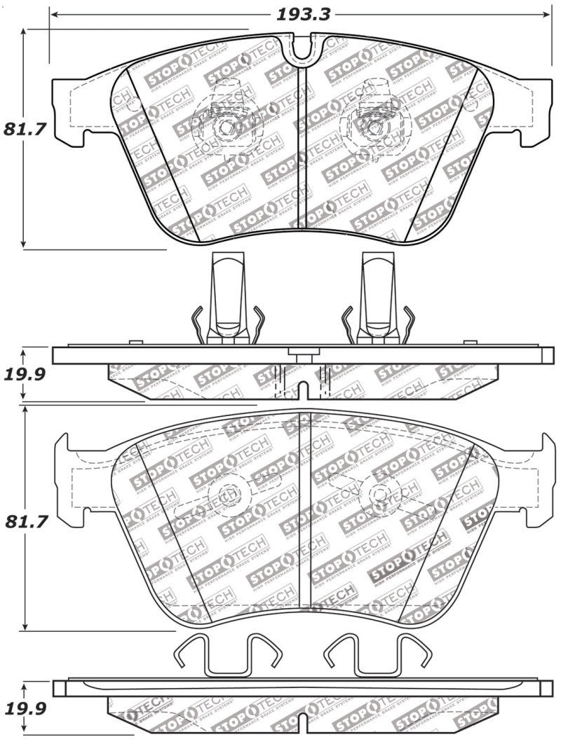 Stoptech 309.1271 Performance Brake Pads