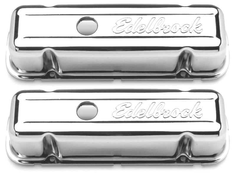 Edelbrock 4486 Valve Cover Signature Series Buick 1977 and Later 3 8L and 4 1L V6 Chrome