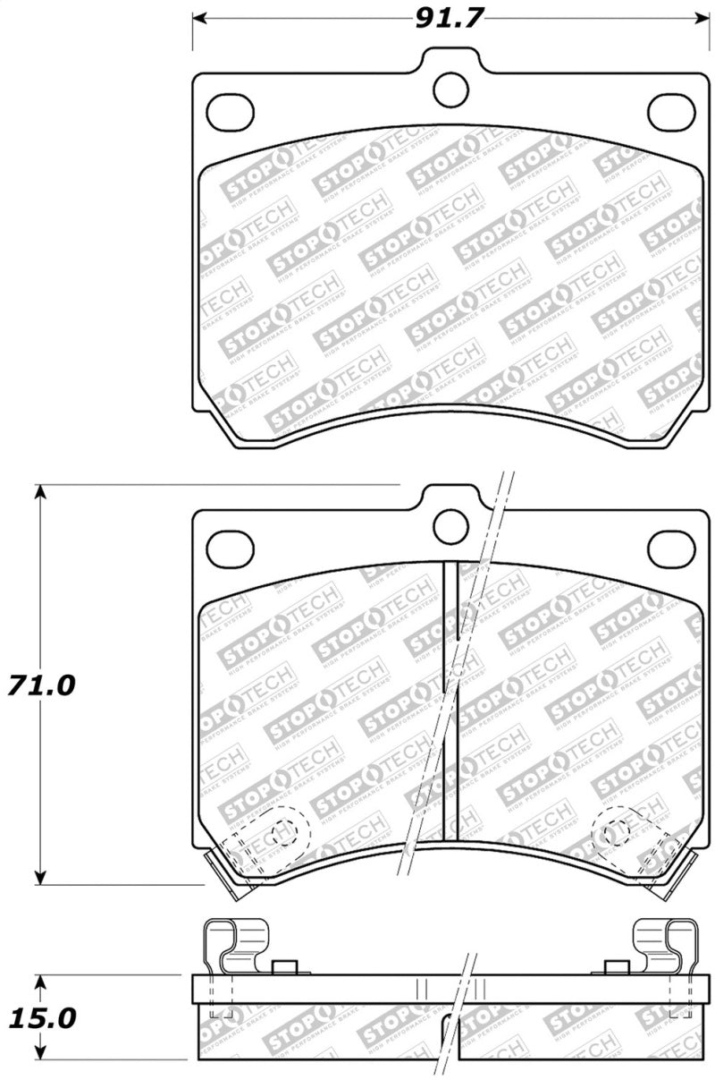 Stoptech 305.0473 Street Select Brake Pads - Front/Rear