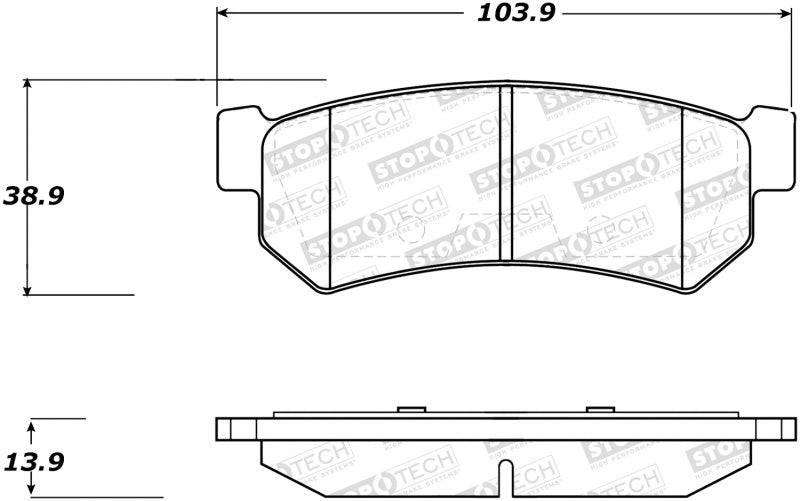 Stoptech 308.1315 Street Brake Pads - Front