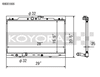 Koyo KH081666 04-08 fits Acura TSX 2.4L (MT) Racing Radiator - 25MM CORE