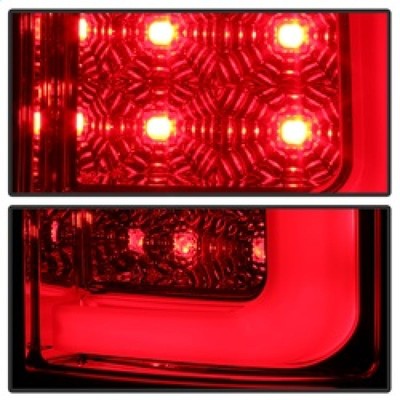 Spyder 5084767 fits GMC 07-13 Sierra 1500 V2 Light Bar LED Tail Lights - Red Cl