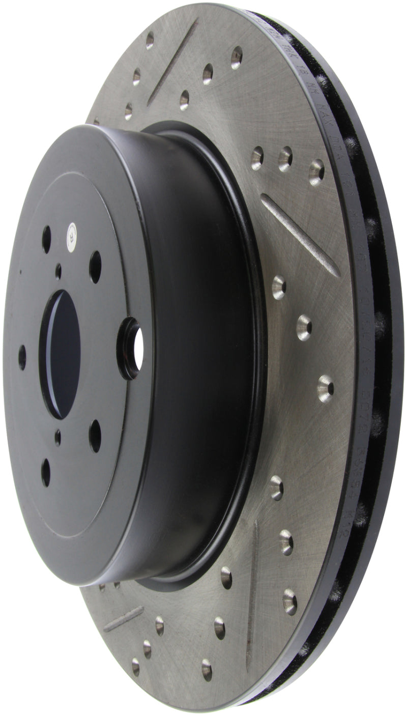 Stoptech 127.47030R 08+ fits Subaru STI (Will Not Fit 05-07) Slotted & Drilled Sport Brake Rotor