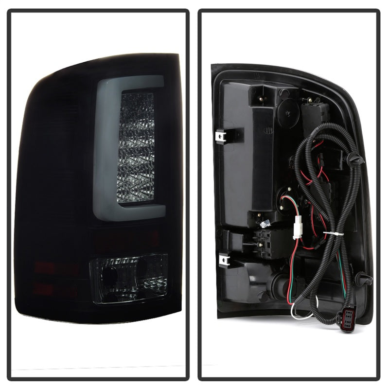 Spyder 5084750 fits GMC 07-13 Sierra 1500 V2 Light Bar LED Tail Lights - Blk Sm