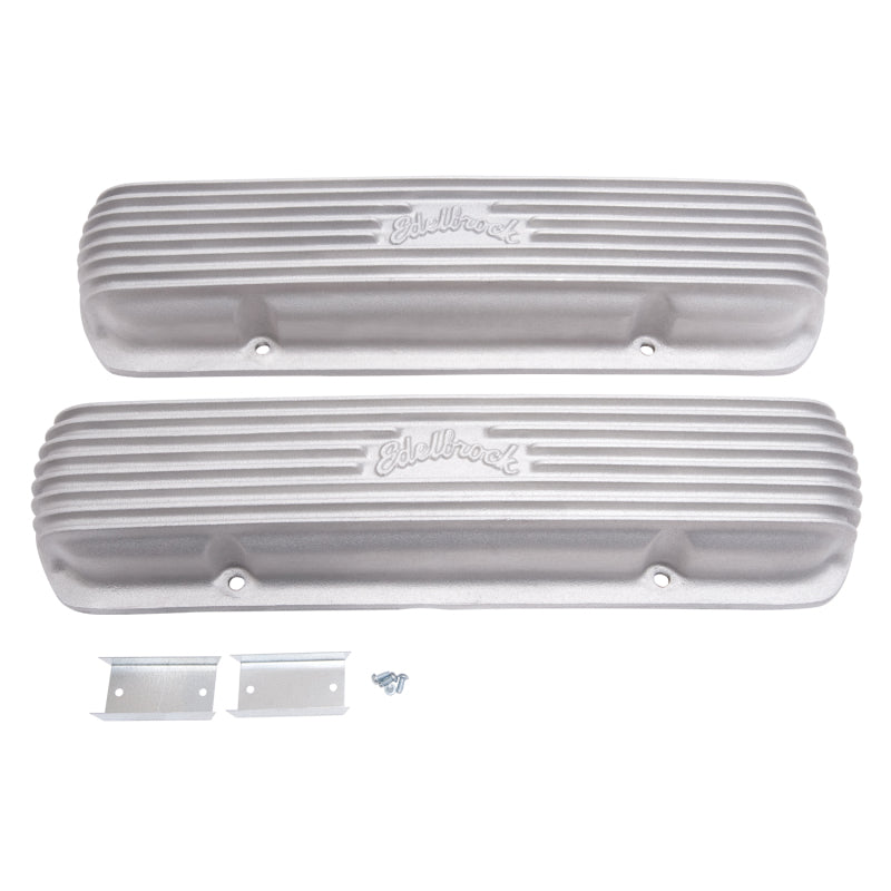 Edelbrock 41309 Valve Cover Classic Series fits Pontiac 1962-1979 301-455 CI V8 Satin