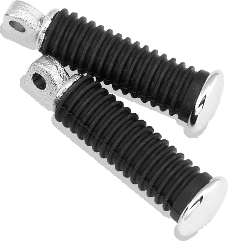 Bikers Choice 490358 Chrome Cap Rider Pegs Male Mount Style Replaces H-D 49117-