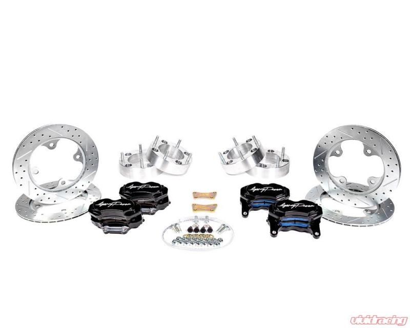 Agency Power AP-RZR-460-BLK Big Brake Kit Front and Rear Black fits Polaris 14-18 RZR Turbo