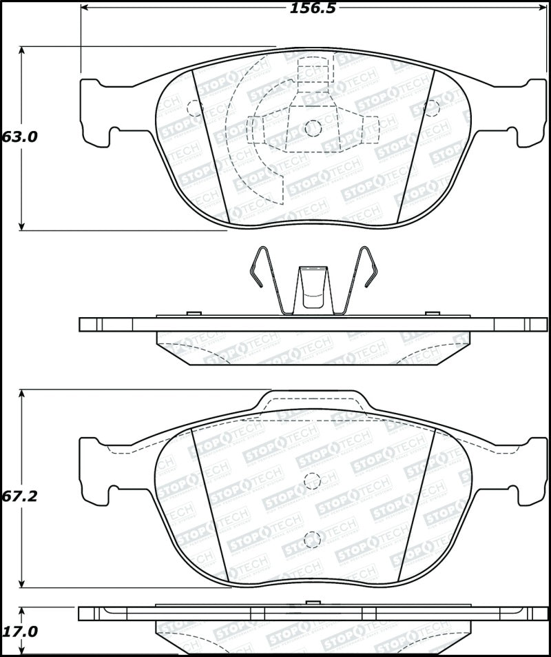 Stoptech 308.097 Street Brake Pads