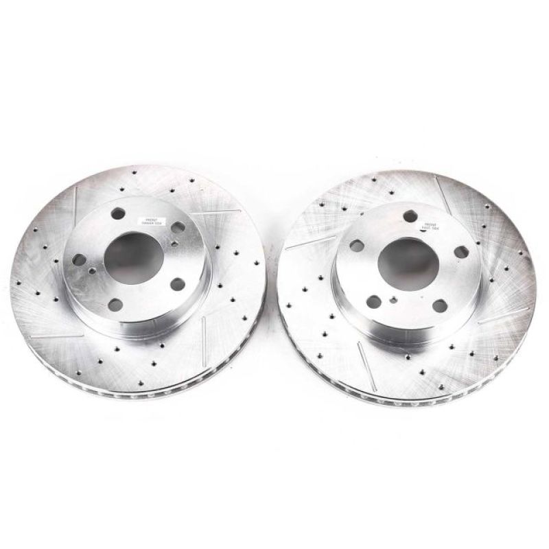 PowerStop fits Toyota 05-15 Tacoma Front Evolution Drilled & Slotted Rotors -