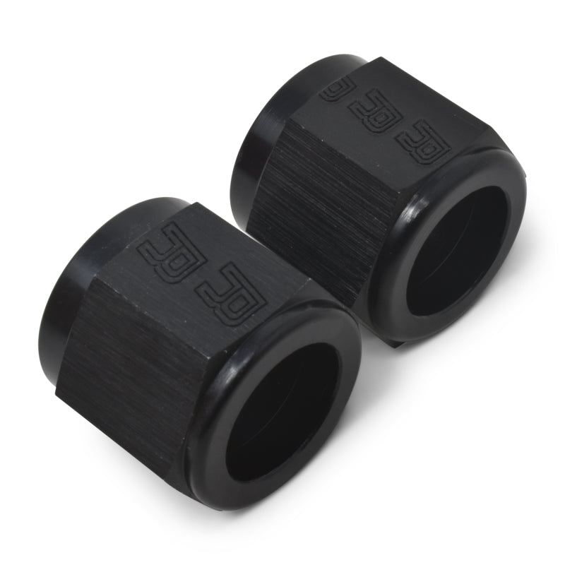 Russell 660585 Performance -8 AN Tube Nuts 1/2in dia. (Black) (2 pcs.)