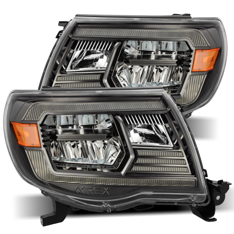 AlphaRex 880733 fits Toyota 05-11 Tacoma LUXX Crystal Headlights Plank Style Al