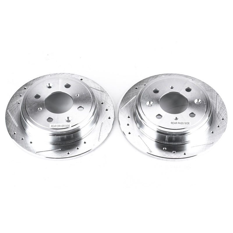 PowerStop fits Acura 90-01 Integra Rear Evolution Drilled & Slotted Rotors -