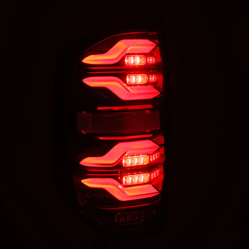 AlphaRex 672040 fits Toyota 14-21 Tundra LUXX LED Taillights Blk w/Activ Light/