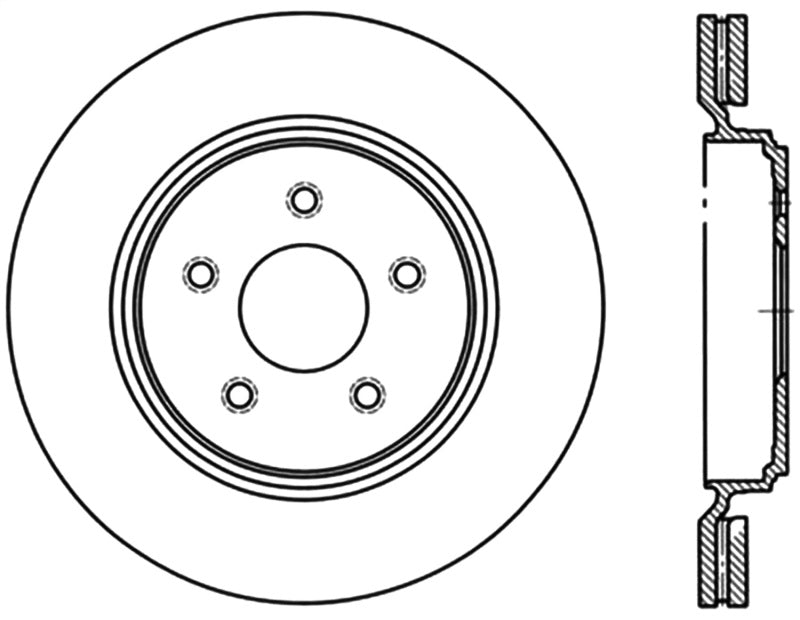 Stoptech 126.62096CSR Power Slot 06-08 Cadillac XLR-V SC / 06-09 Corvette (Z51) Rear Right Slotted CRYO Rotor