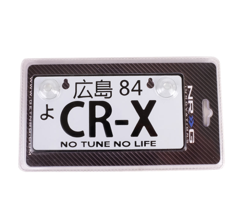 NRG MP-001-CRX fits Mini JDM Style Aluminum License Plate (Suction-Cup Fit/Universal) - CR-X