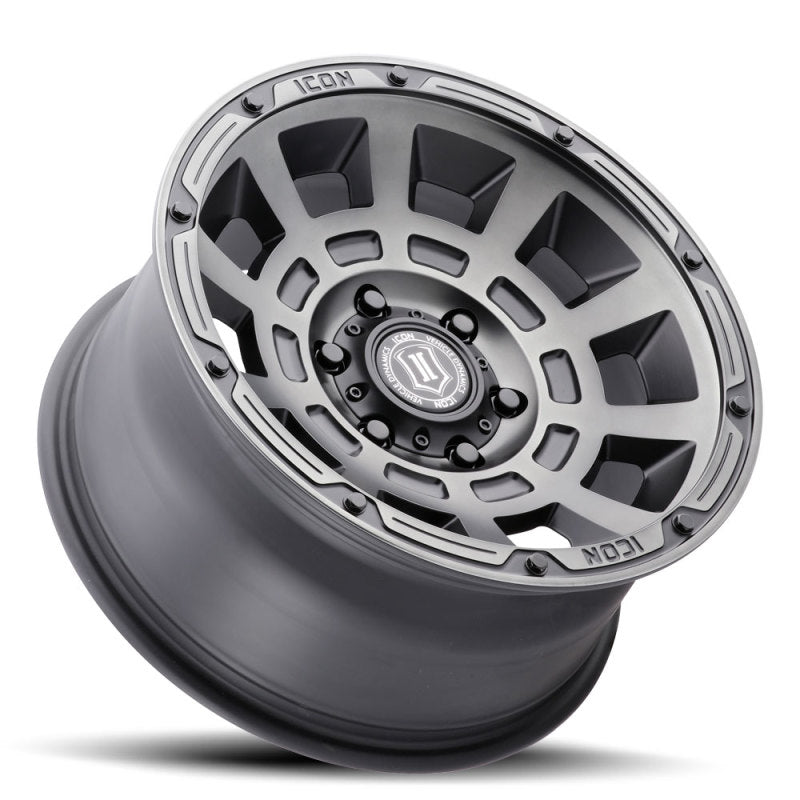 ICON 2817859057SSBT Thrust 17x8.5 6x5.5 25mm Offset 5.75in BS 95.1mm Bore Smoked Satin Black Wheel