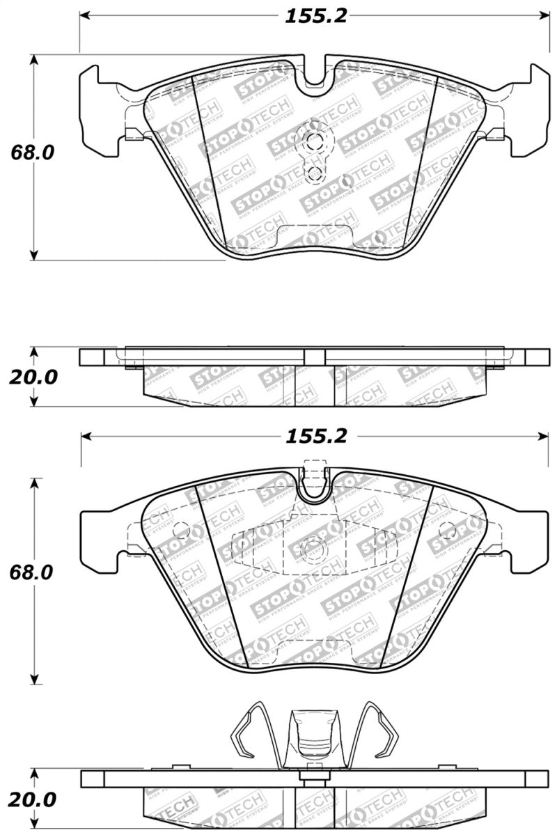 Stoptech 309.126 Performance Brake Pads