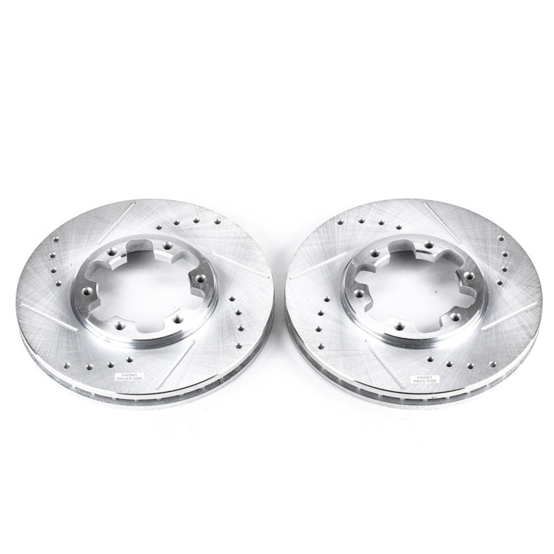 PowerStop fits Nissan 03-04 Frontier Front Evolution Drilled & Slotted Rotors -