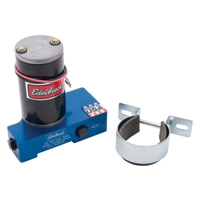 Edelbrock 182052 Fuel Pump Electric Quiet-Flo Carbureted 120GPH 3/8In In 3/8In Out 120 GPH Blue