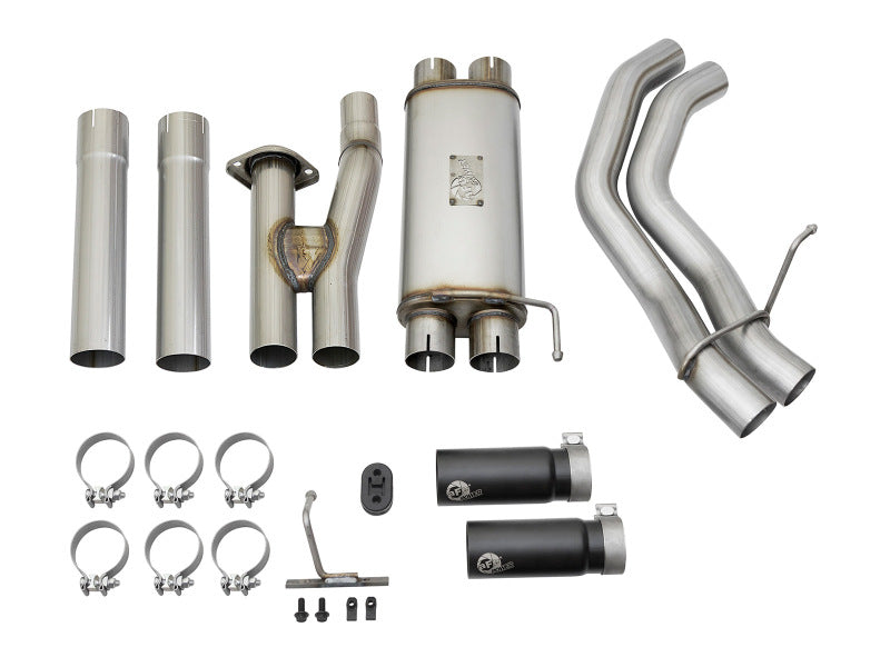 AFE 49-43091-B Rebel Series 3in 409 SS Cat Back Exhaust w/ Black Tips 17 fits F