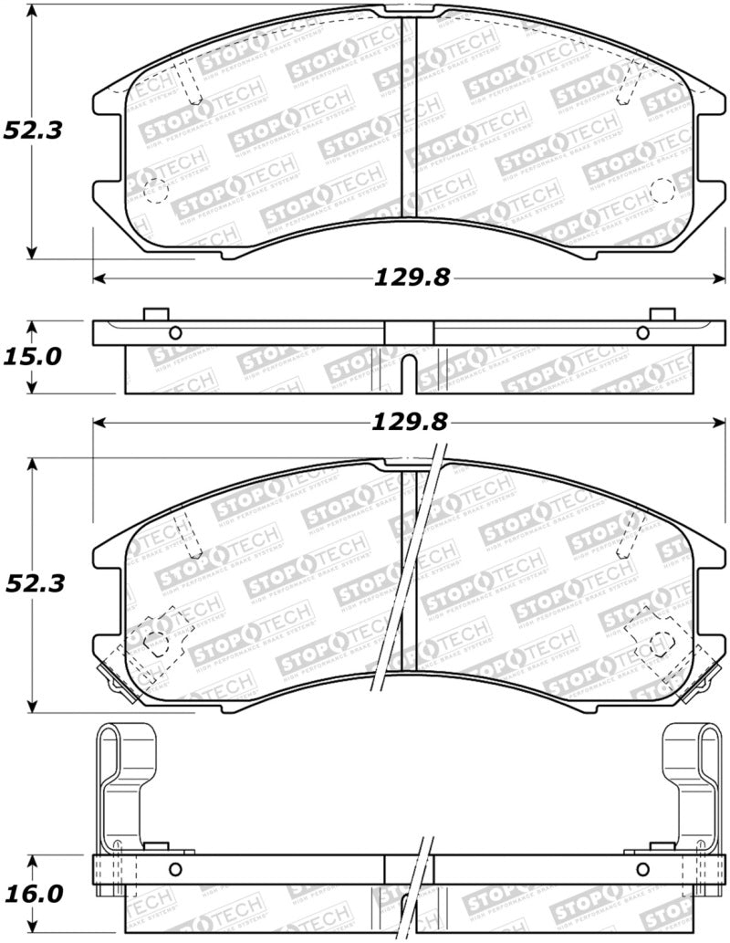 Stoptech 308.0399 Street Brake Pads
