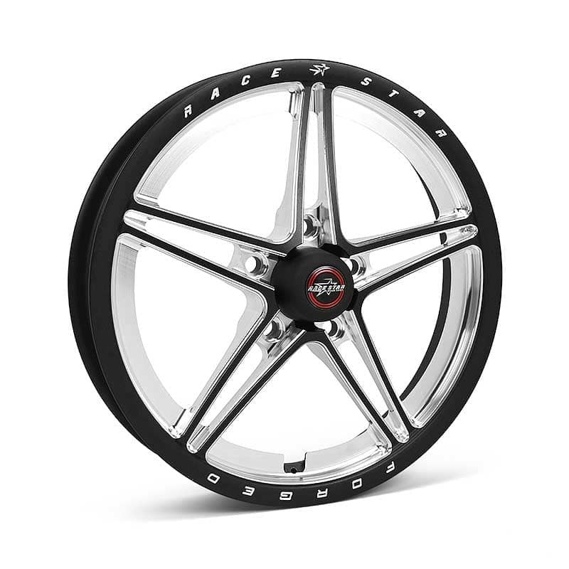 Race Star 63-73547202B 63 Pro Forged 17x3.5 Lug Mount 5x4.75 BC / 2.00 BS Wheel - Blk Anodized/Machined