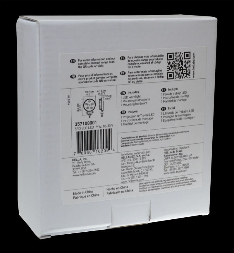 Hella 357108001 ValueFit Work Light 5RD LED MV CR LT