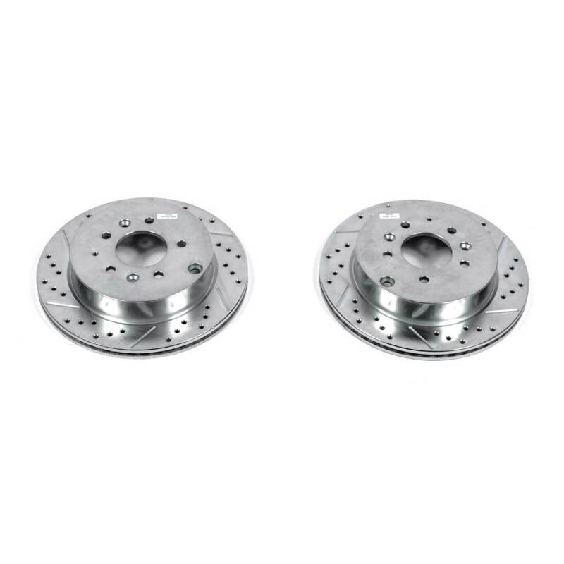 PowerStop fits Mazda 07-12 CX-7 Rear Evolution Drilled & Slotted Rotors - Pair