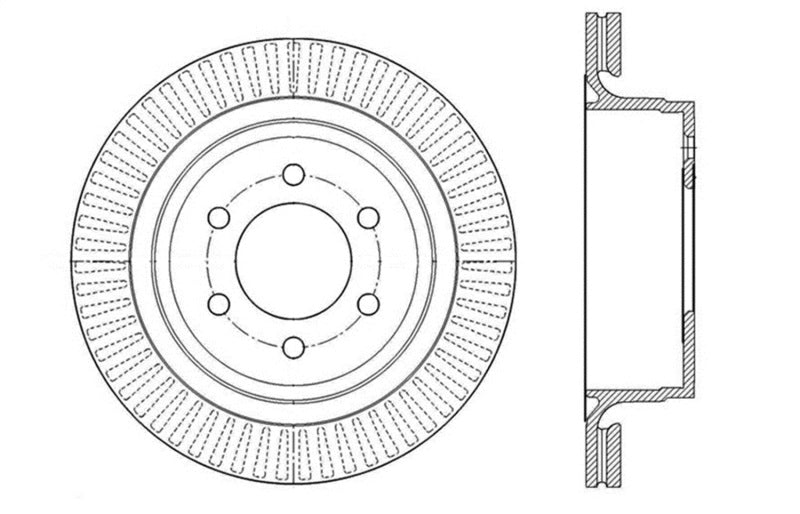 Stoptech 128.65135R Drilled Sport Brake Rotor