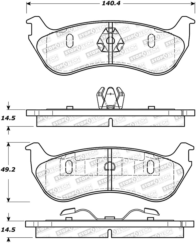 Stoptech 308.0881 Street Brake Pads