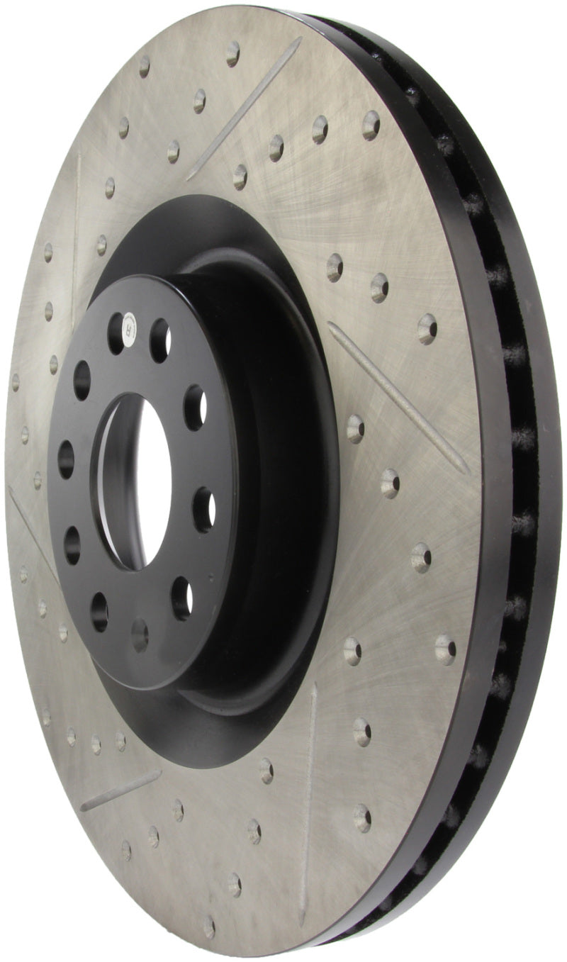 Stoptech 127.33112R 09 fits VW Passat CC / 06-09 Passat Slotted & Drilled Right Front Rotor
