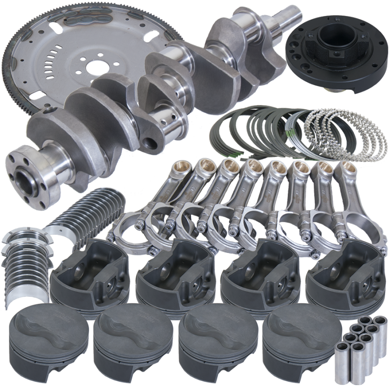 Eagle B16003MA000 fits Ford 302 3.400in Crank 5.400in I-Beam Rods 4.000in Pistons 164 Tooth FP Balanced Assembly
