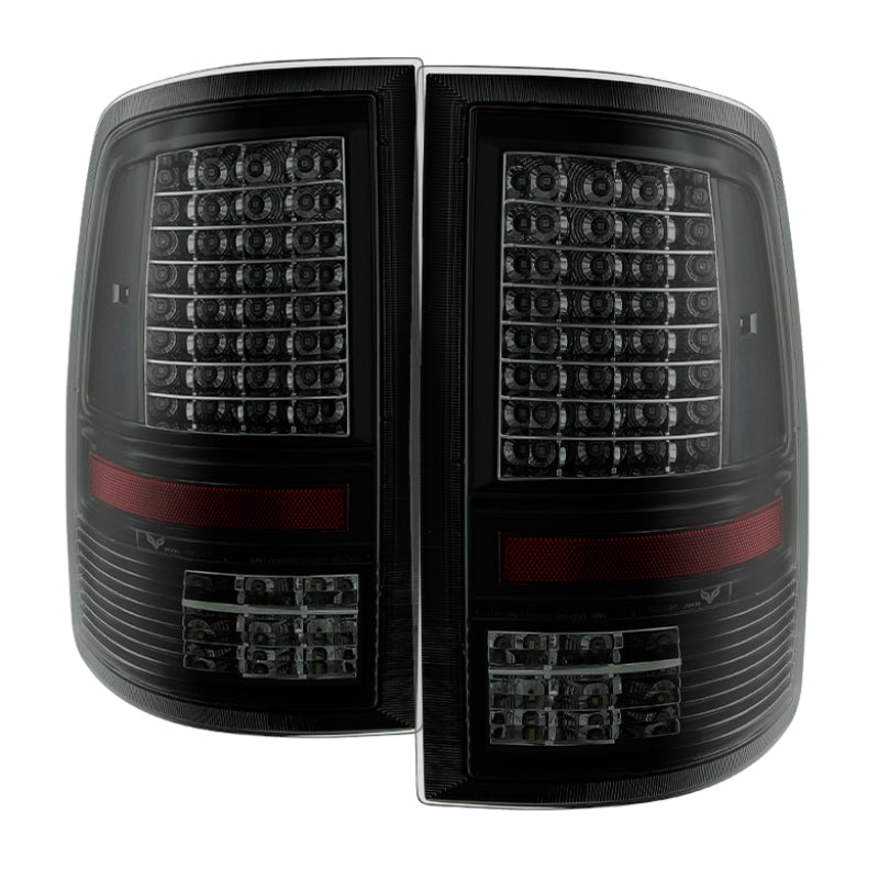 xTune 9036385 fits Dodge Ram 1500 09-14 - C Shape LED Tail Lights- Black Smoked