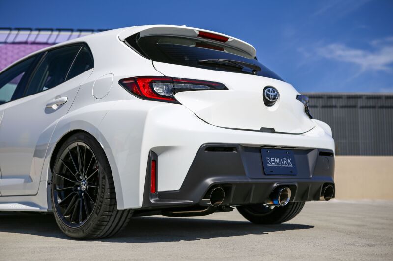 Remark RK-C3076T-05 2023+ fits Toyota GR Corolla Elite Spec Cat-Back Exhaust w/ Outer Polished & Center Burned TI Tips