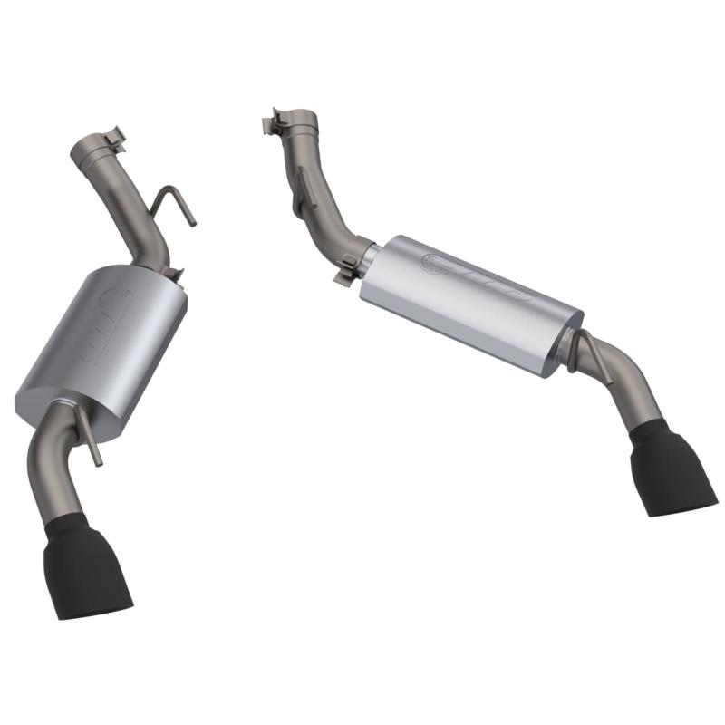 QTP 600116B 2016-2024 fits Chevrolet Camaro SS 6.2L QTP AR3 Dual Tip Axle Back Black Tips